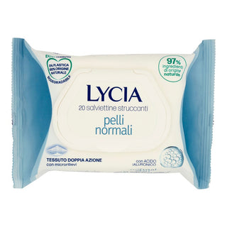 Lycia Salviettine Struccanti Doppia Azione Pelli Normali 20 Pezzi — Salvietta struccante