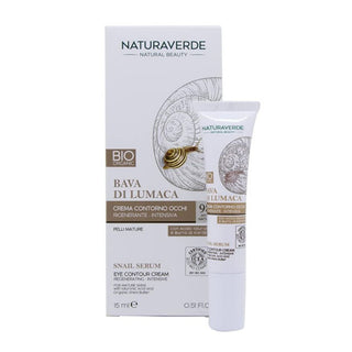 Naturaverde Krem pod oczy ze śluzem ślimaka, z kwasem hialuronowym i organicznym masłem shea 15 ml 