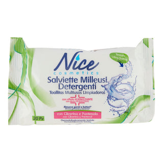 Nice Cosmetics Șervețele multifuncționale de curățare pentru adulți și copii, efect igienizant, 20 buc. 