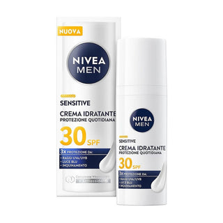 Nivea كريم مرطب للرجال سنسيتيف بمعامل حماية من الشمس 30، 50 مل 
