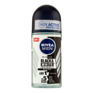 Nivea رجال إنفيزيبل فور بلاك آند وايت أوريجينال - مزيل عرق رول أون 50 مل 