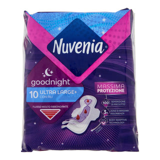 Nuvenia Goodnight Notte Ultra Sottili con Ali 10 pezzi — Assorbenti