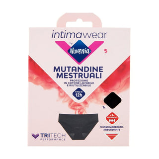 Nuvenia Intimawear Mutandine Mestruali S Nero — Mutandine Mestruali
