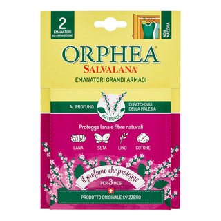 Orphea Salvalana Anti-Morts Armadi Grandi Patchouli 2 pz — Profumatore ambienti