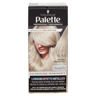 Palette Colorazione Permanente Biondo Argentato Effetto Metallico — Tintura capelli permanente