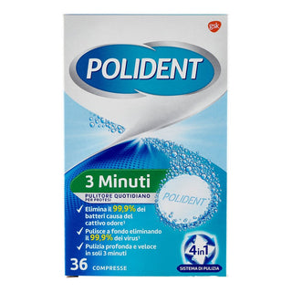 Polident Compresse Per La Pulizia Delle Dentiere 5 Minuti 32 Compresse — Compresse Pulizia Protesi