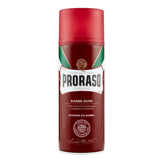 Proraso Blødgørende barberingsskum til hårde skæg med sheasmør og rød sandeltræsolie 400 ml 