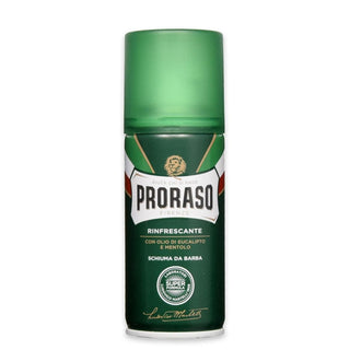 Proraso Osvěžující a tonizující pěna na holení s eukalyptovým olejem a mentolem pro všechny typy vousů zelená 100 ml 