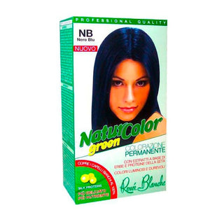 Renee Blanche Teinture Pour Cheveux Coloration Permanente Naturelle Natur Color Greennero Bleu Noir Bleu 