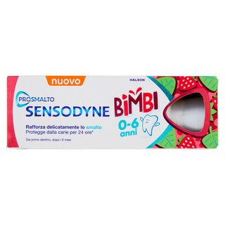 Sensodyne Prosmalto Bimbi, Οδοντόκρεμα Για Παιδιά 0-6 Ετών, Aroma Φυσική Φράουλα Και Μέντα 50 ml 