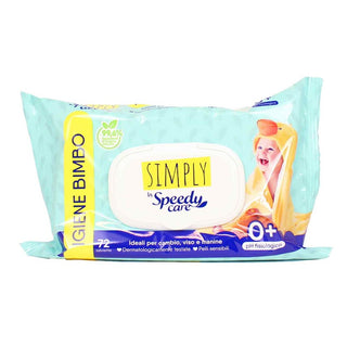 Speedy Care Simply 72 多目的ベビーおしりふき、着替え、顔、手用
