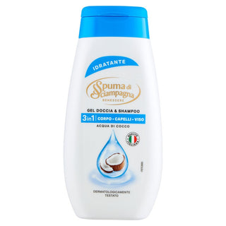 Spuma Di Sciampagna Wellness - Moisturizing Shower Gel & Shampoo - Coconut Water 250 ml 