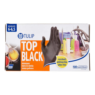 Tulip Guanti Monouso Nitrile Nero Misura S 100 Paia — Guanti monouso