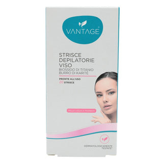 Vantage Strisce Depilatorie Viso 20 pz — Strisce Depilatorie