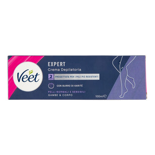 Veet Depilatory Cream Legs And Body Expert Normal And Sensitive Skin 100 Ml 