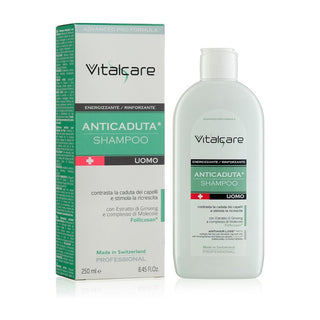 Vitalcare Miesten hiustenlähtöä ehkäisevä, energisoiva ja vahvistava shampoo 250 ml 