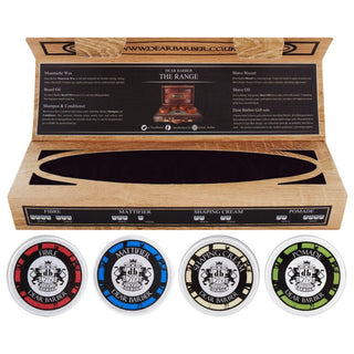 Dear Barber Mini Styling Collection - kit pour le coiffage des cheveux et de la barbe 4x20ml 