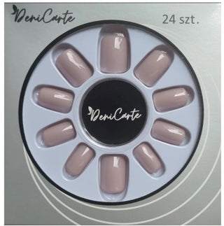 DeniCarte Square Unghie Corte Pre-fatte Nude — Unghie Finte