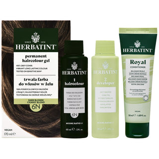 Herbatint Permanent hårfärgsgel 170ml 6N | Mörkblond 