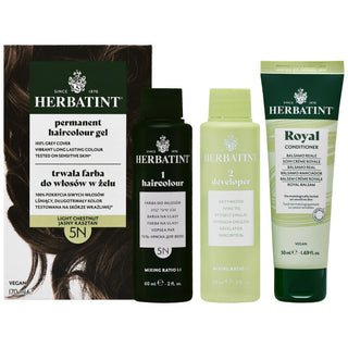 Herbatint Permanent Hårfärg Gel 170ml 5N | Ljusbrun 
