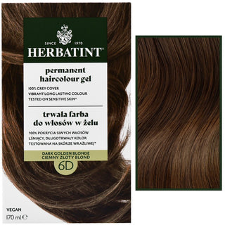 Herbatint Permanent hårfärgsgel 170ml 6D | Mörk gyllene blond 