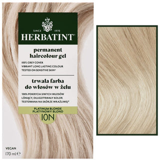 Herbatint Permanent Hårfärg Gel 170ml 10N | Platinablond 
