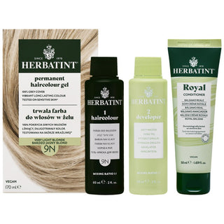 Herbatint Permanent Hårfärg Gel 170ml 9N | Extra Ljusblond 