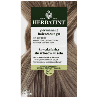 Herbatint Permanent hårfärgsgel 170 ml 8C | Ljus askblond 