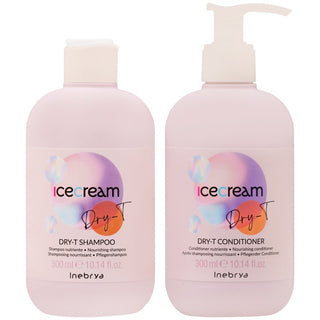Inebrya Ice Cream Dry-T Kit Set - Schampo 300ml + Balsam 300ml 