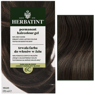 Herbatint Permanent hårfärgsgel 170 ml 6C | Mörk askblond 