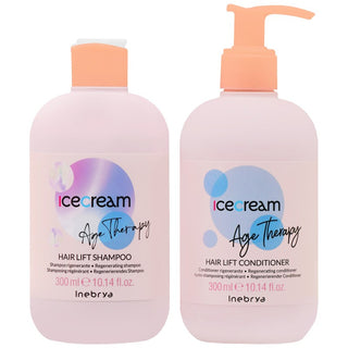 Inebrya Ice Cream Hair Lift Set - Schampo 300 ml + Balsam 300 ml 