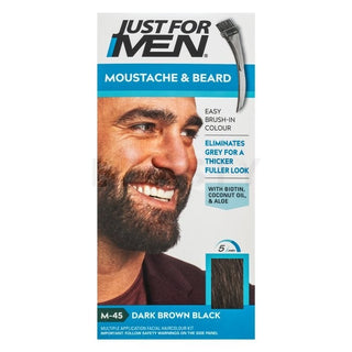 Just For Men Color Gel - Colorante gradual para cabello de hombre 28 g M45 | Castaño oscuro/Negro 
