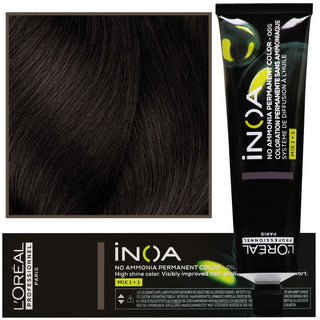 Loreal Inoa hårfarve 60ml 4.15 Mahogni Askebrun 