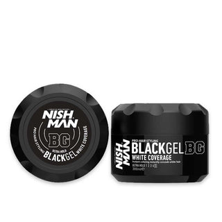 Nishman Schwarzes Gel Weiße Abdeckung 300ml 