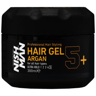 Nishman Hair Styling Argan 5+ Gel Ultra Hold 300ml 