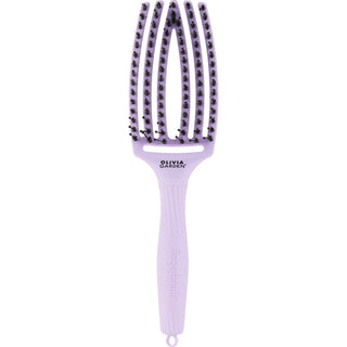 Olivia Garden Finger Brush Combo Børste med mellem bløde vildsvinehår Bloom Lavender 