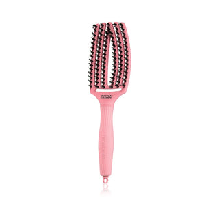 Olivia Garden Finger Brush Combo Børste med mellemstore vildsvinehår Lyserød 