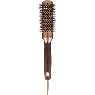 Olivia Garden Expert Blowout Shine Spazzola per capelli oro e marrone 35 mm — Spazzola per capelli