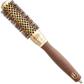 Olivia Garden Expert Blowout Shine Spazzola per capelli oro e marrone 25 mm — Spazzola per capelli