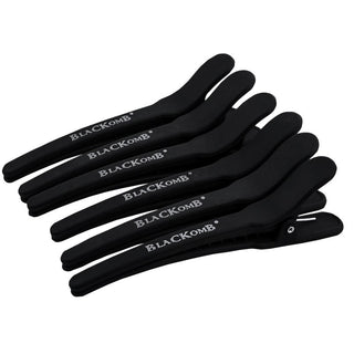 Poniks Blackomb Carbon hårklämmor 11 cm, 6 stycken 