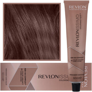Revlon Revlonissimo Colorsmetique Teinture pour Cheveux 60ml 4.15 | Châtain Acajou Cendré Moyen 