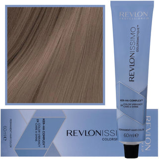 Revlon Revlonissimo Colorsmetique Tinte para Cabello 60ml 8.21 | Rubio Claro Iridiscente Ceniza 