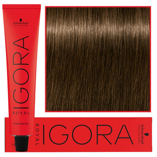 Schwarzkopf Professional Igora Royal Tinte permanente para el cabello 60 ml 5-4 | Castaño claro beige 