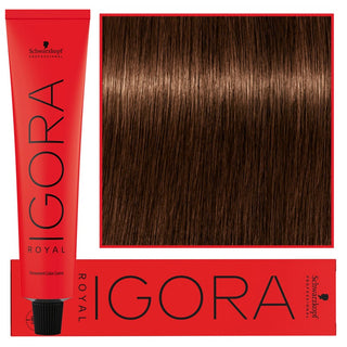 Schwarzkopf Professional Igora Royal Pysyvä hiusväri 60 ml 5-57 | Vaalea kastanja kullanhohtoinen kupari 
