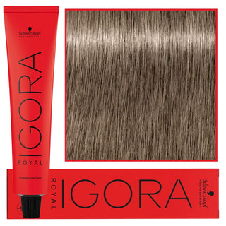 Schwarzkopf Профессиональная стойкая крем-краска для волос Igora Royal 60 мл 8-1 | Светло-русый пепельный 