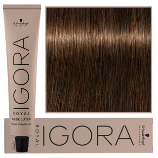 Schwarzkopf Professional Igora Royal Absolutes Перманентная краска для волос с коллагеном 60 мл 5-50 | Светло-каштановый натуральный золотистый 