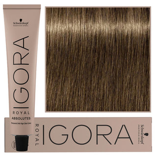 Schwarzkopf Профессиональная стойкая краска для волос Igora Royal Absolutes с коллагеном 60 мл 7-50 | Натуральный средне-русый золотистый блонд 