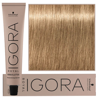 Schwarzkopf 프로페셔널 이고라 로얄 앱솔루트 콜라겐 함유 영구 염색약 60ml 9-40 | 엑스트라 베이지 내추럴 라이트 블론드 