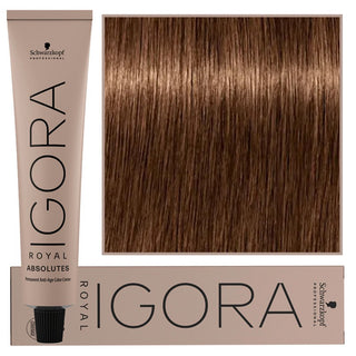 Schwarzkopf Professional Igora Royal Absolutes Перманентная краска для волос с коллагеном 60 мл 6-60 | Темно-русый натуральный шоколад 