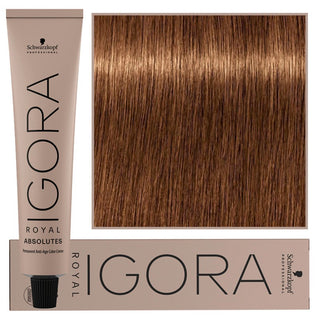 Schwarzkopf Профессиональная стойкая крем-краска Igora Royal Absolutes с коллагеном для волос 60 мл 7-60 | Натуральный средний шоколадный блонд 
